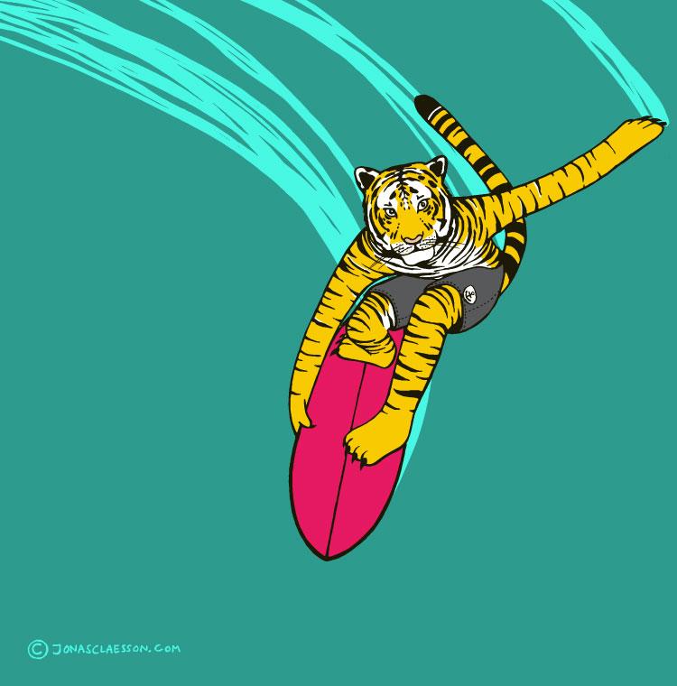 Surfing Tiger