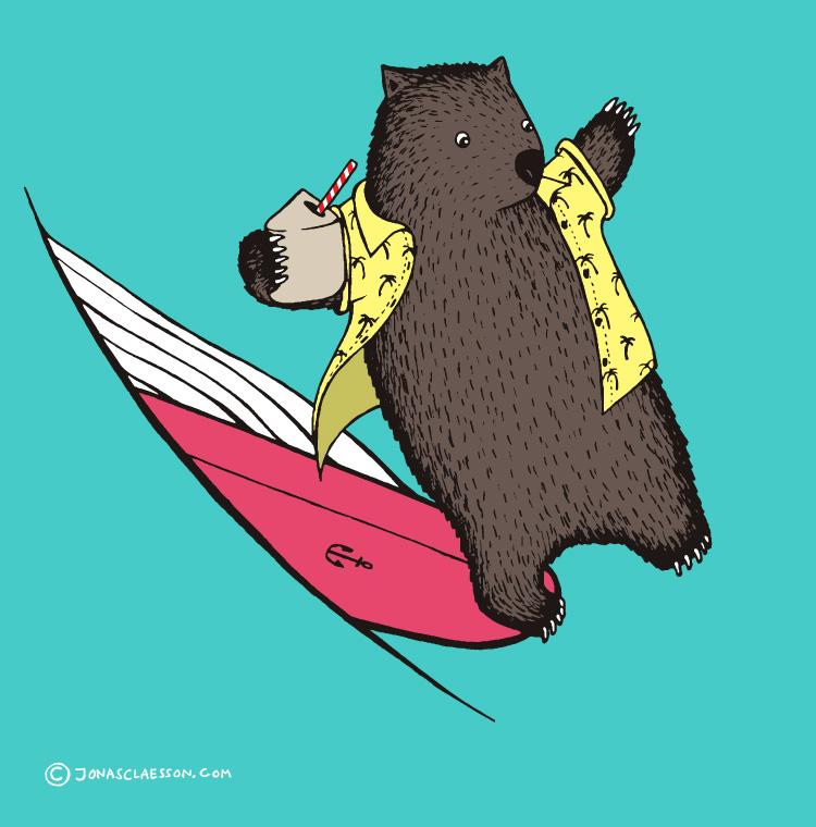 Surfing Wombat