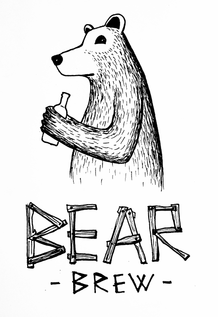 Bear Brew - beer label