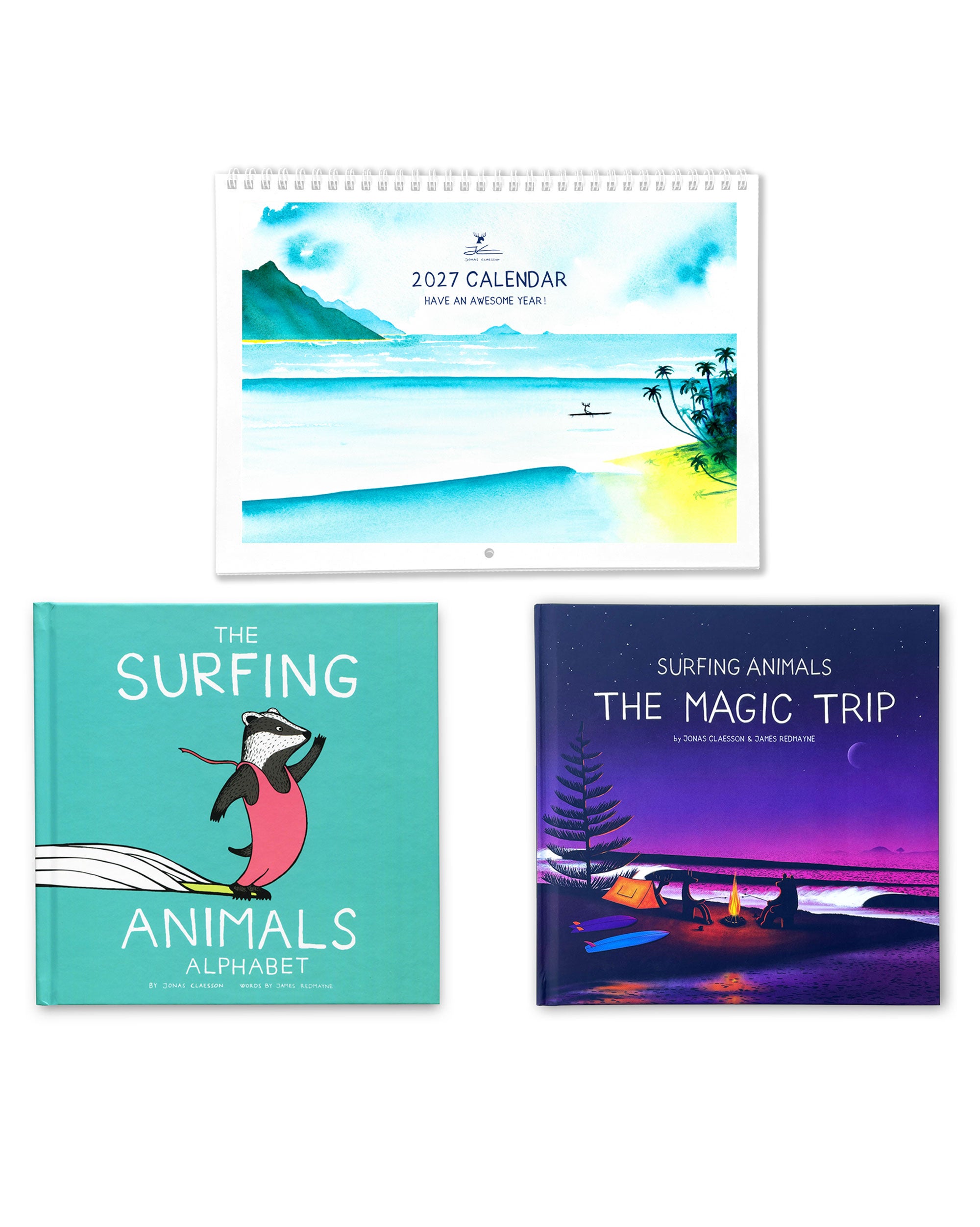 Surfing Animals ABC/Magic Trip Books & The 2027 Calendar Bundle