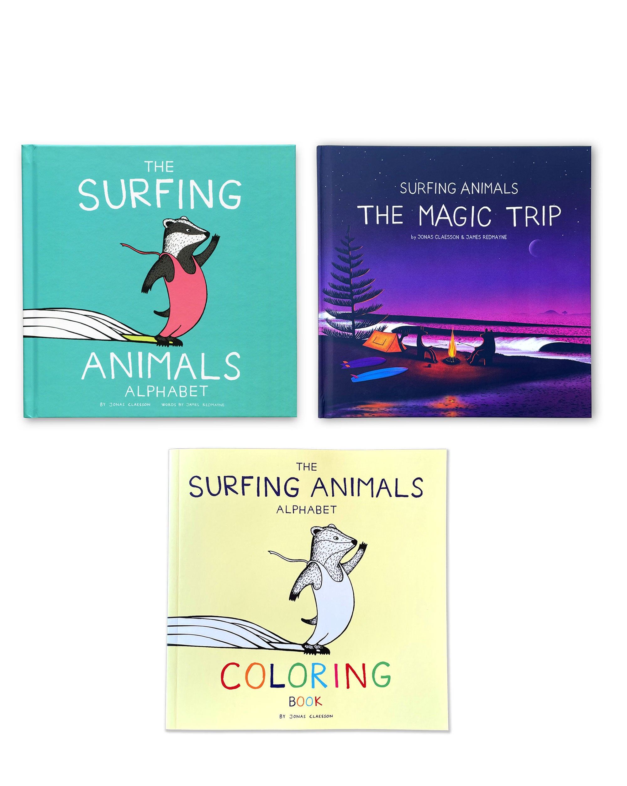 Surfing Animals ABC/Magic Trip/ Coloring Book Bundle