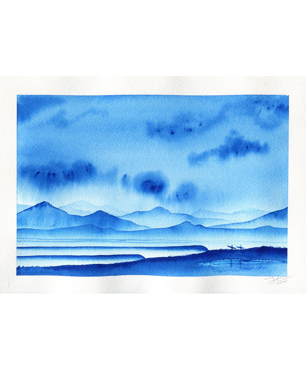 Blue Dreams. Original signed illustration