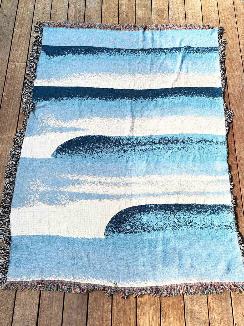Blue Lefts Woven Blanket