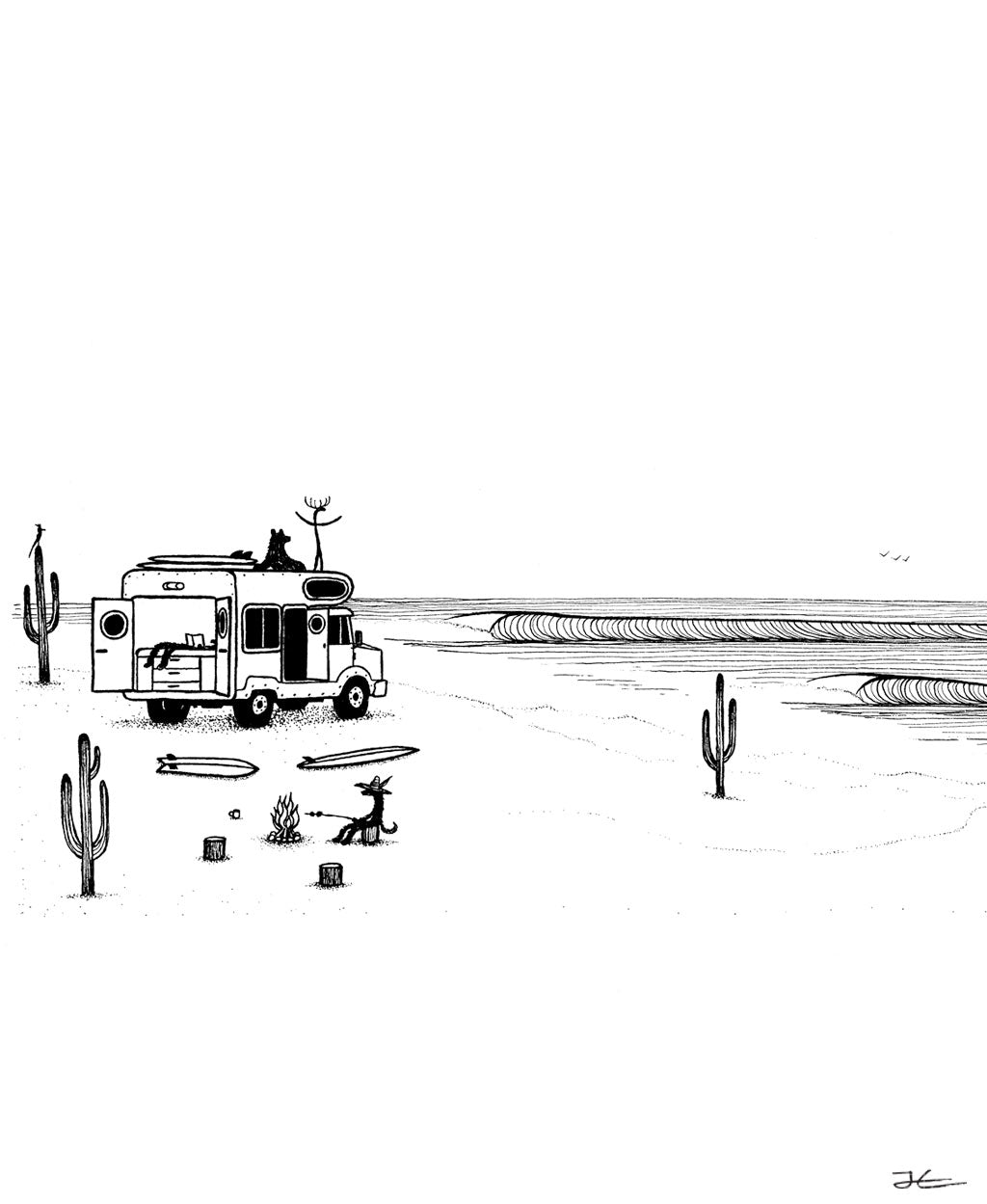 Camp Setup - Print/ Framed Print