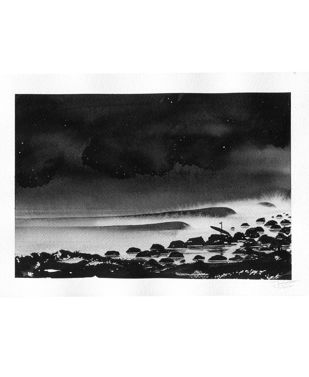 Clearing Up. Original signed illustration