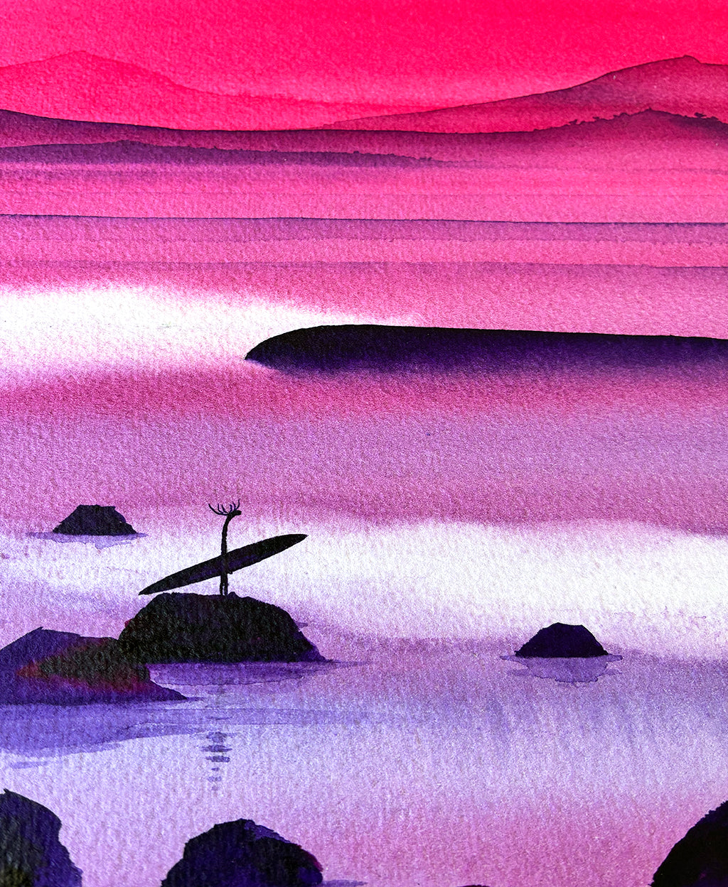 Convergence. Original signed water color illustration
