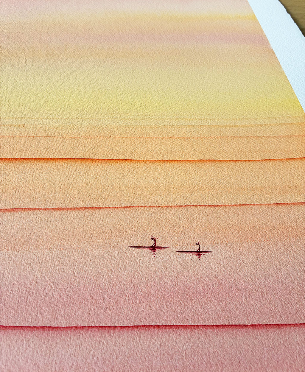 Dawn Patrol. Original signed water color illustration