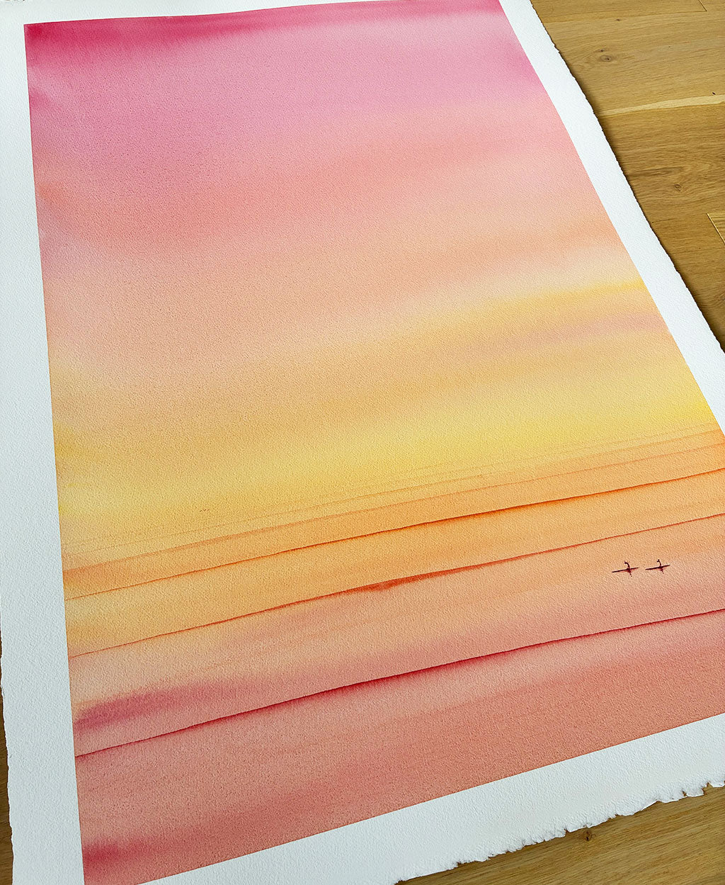 Dawn Patrol. Original signed water color illustration