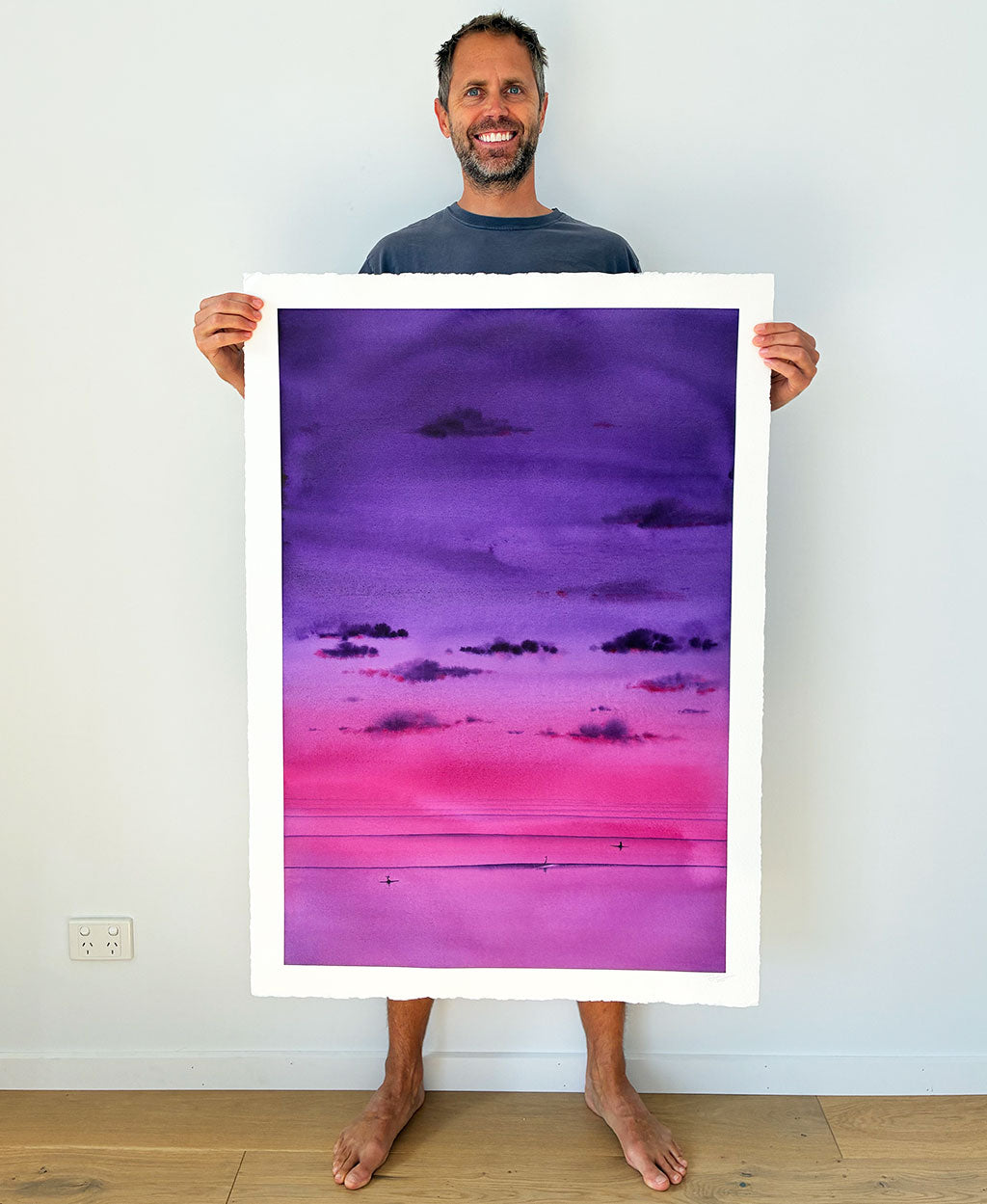 Evening Glass. Original signed water color illustration