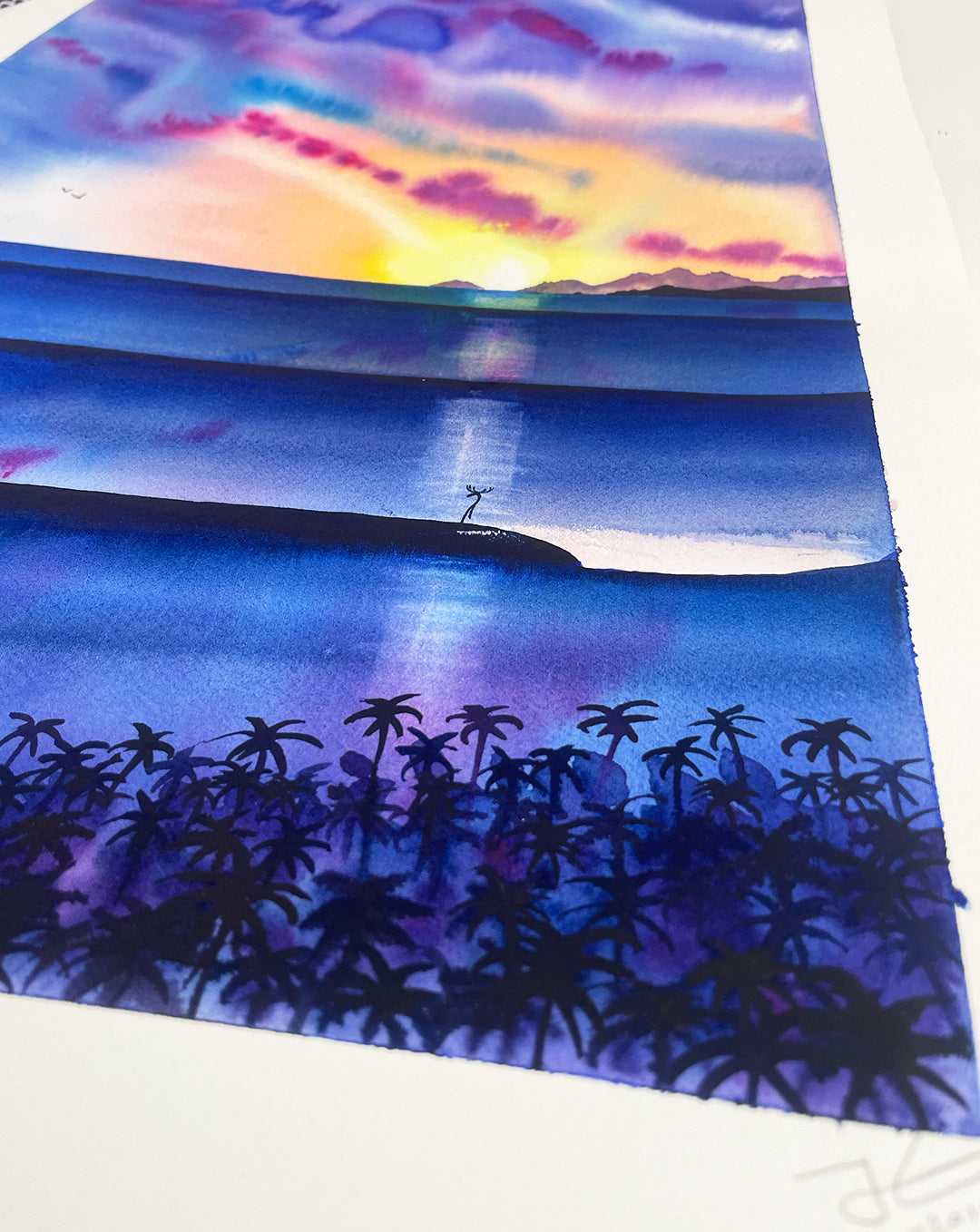 Evening Glide. Original signed illustration