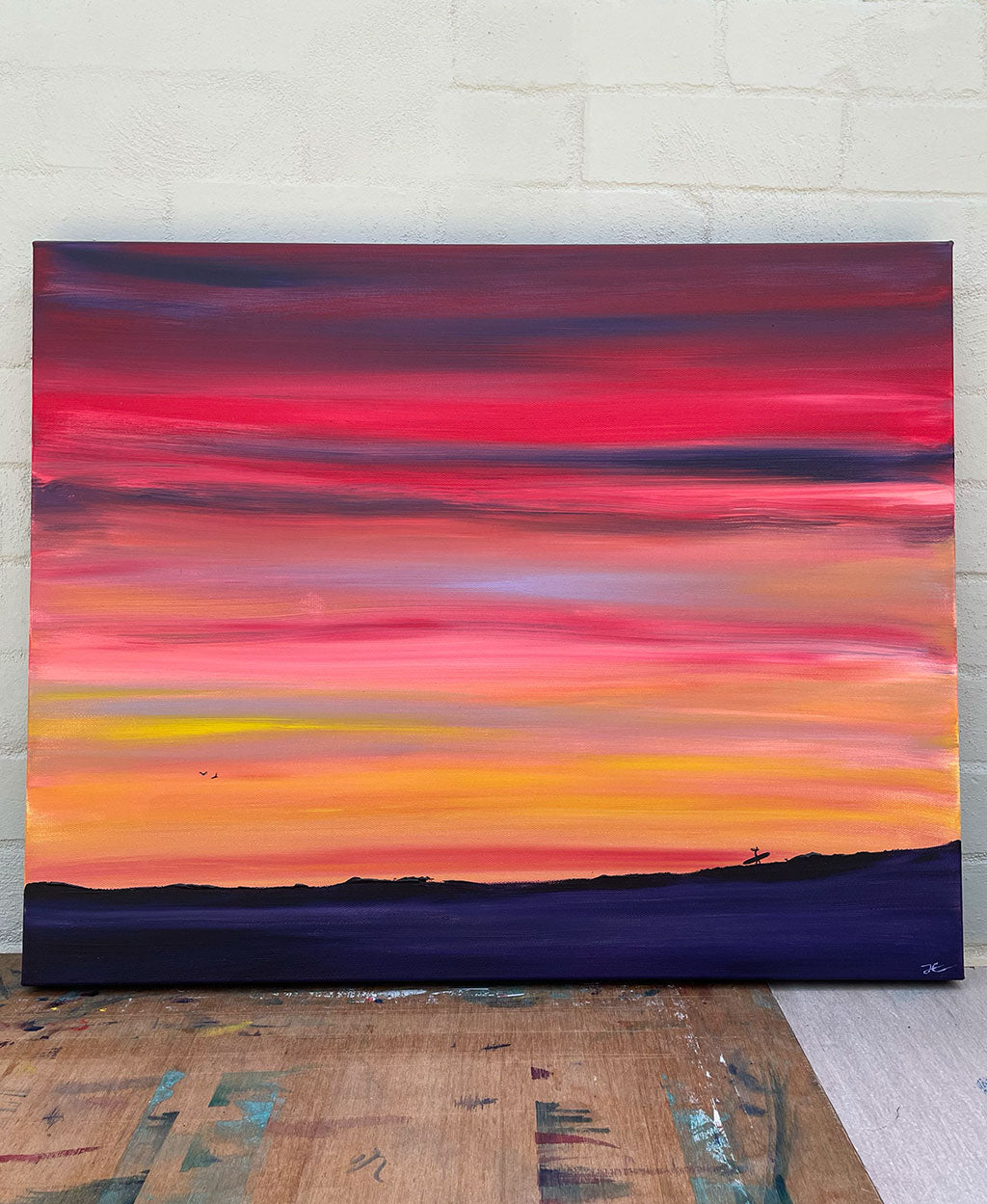 Late One Evening. Original signed Acrylic Canvas