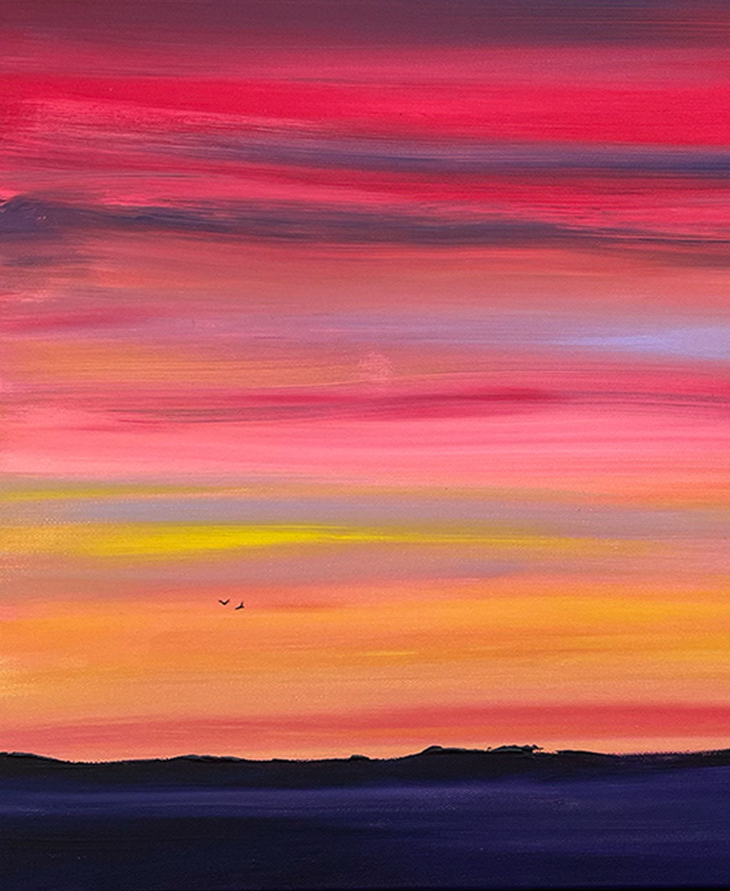 Late One Evening. Original signed Acrylic Canvas