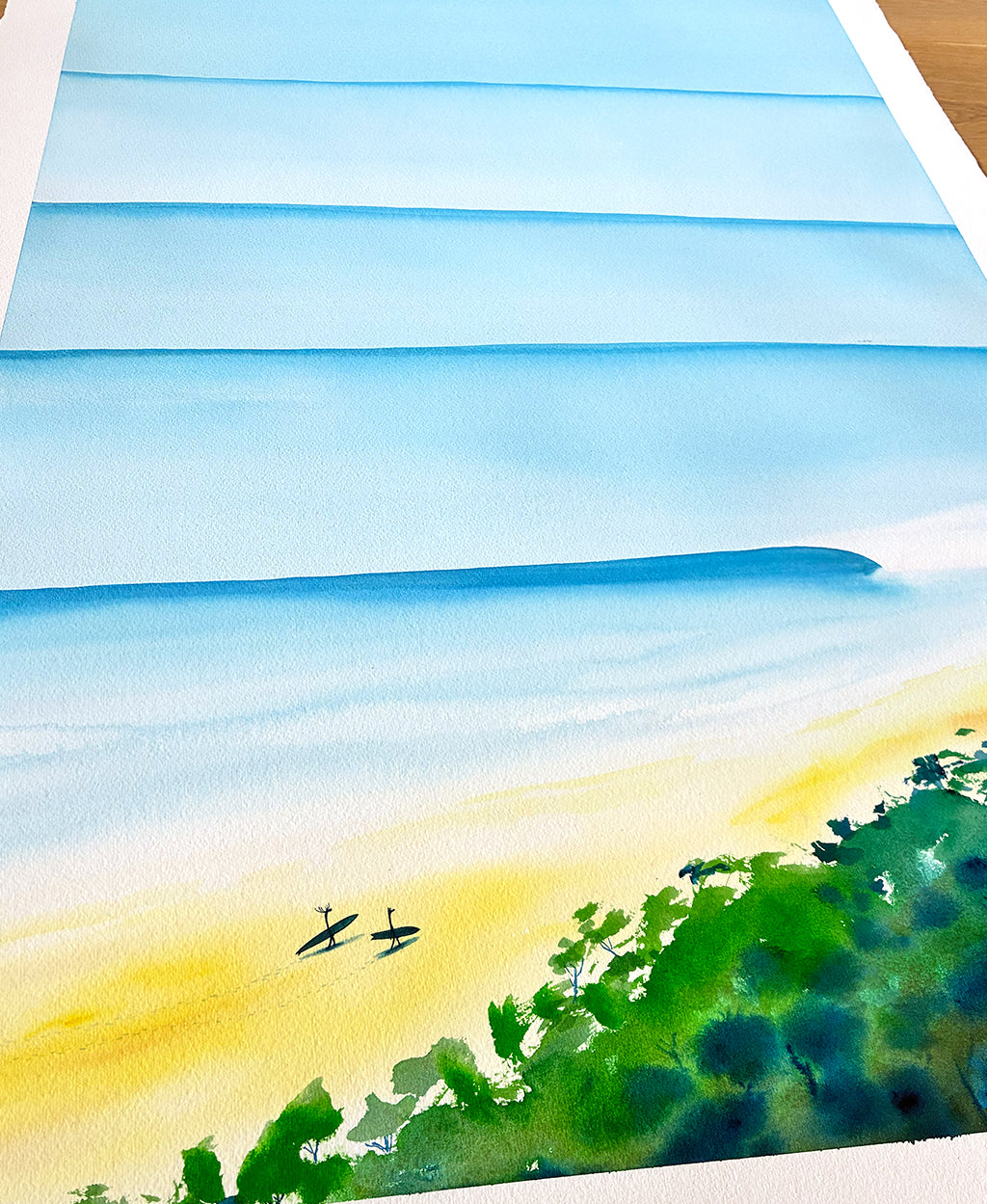 New Discoveries. Original signed water color illustration