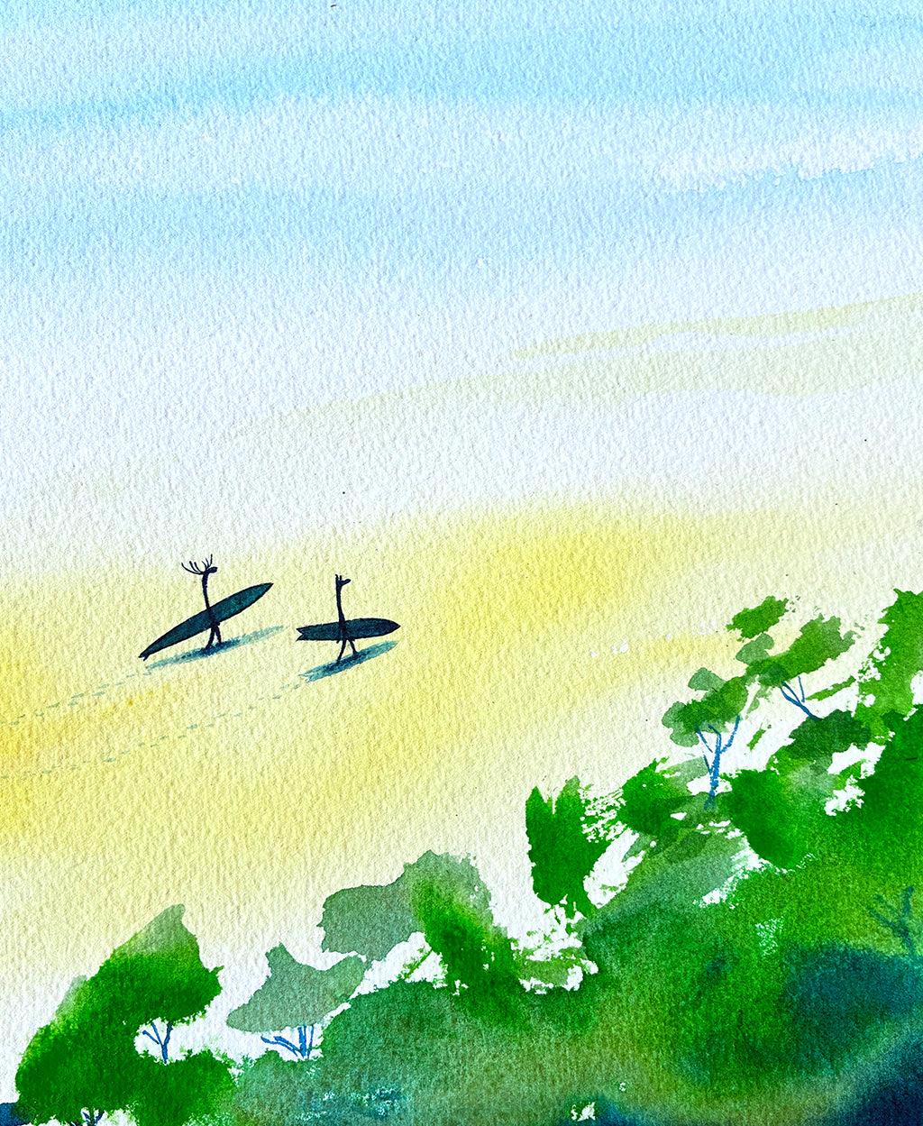 New Discoveries. Original signed water color illustration