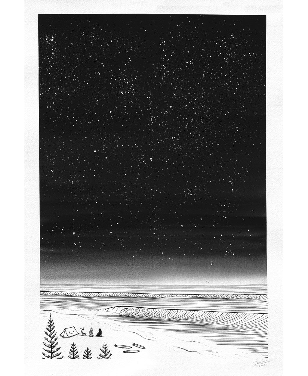 Sky Above. Original signed illustration