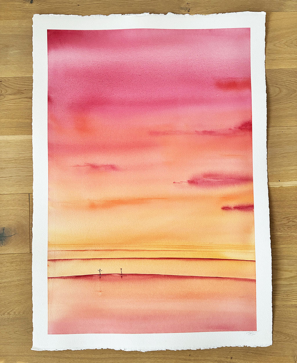 Sunrise Glide. Original signed water color illustration