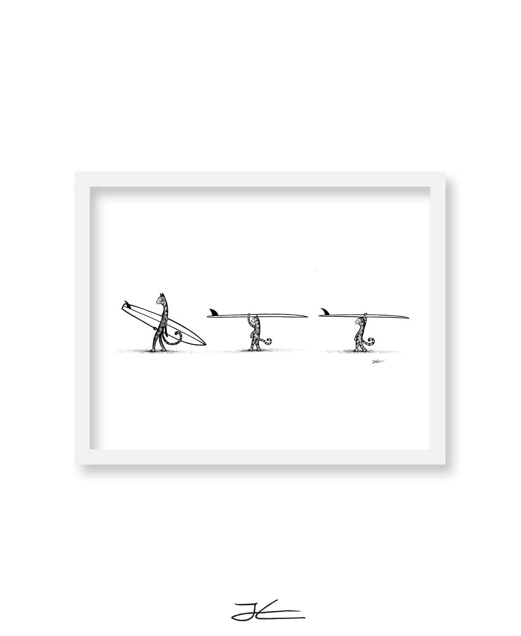 Surf Tripping Cats - Print/ Framed Print