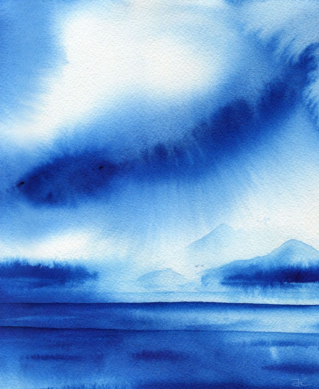 The Blue Hour. Original signed illustration