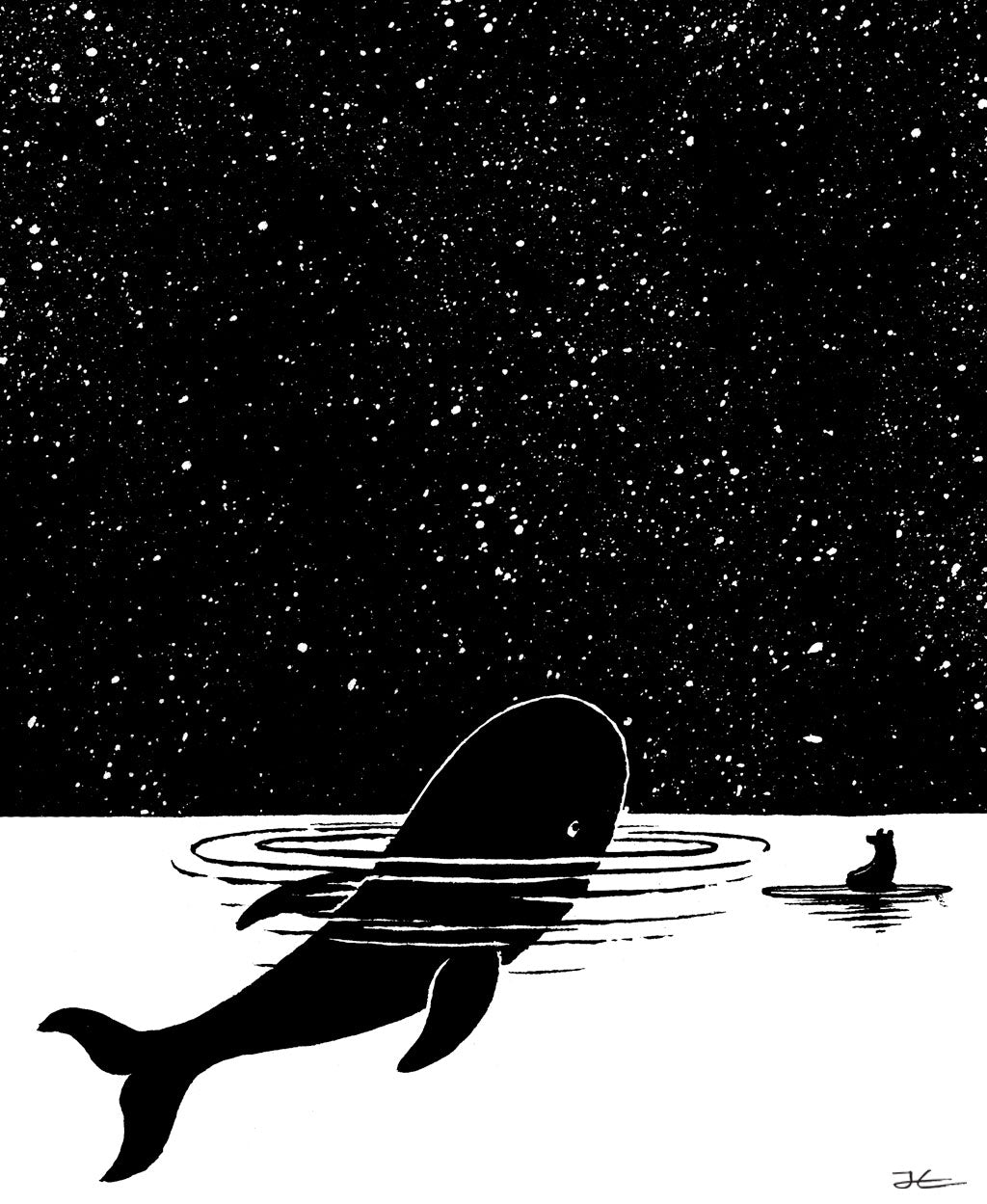The Whale and The Bear - Print/ Framed Print