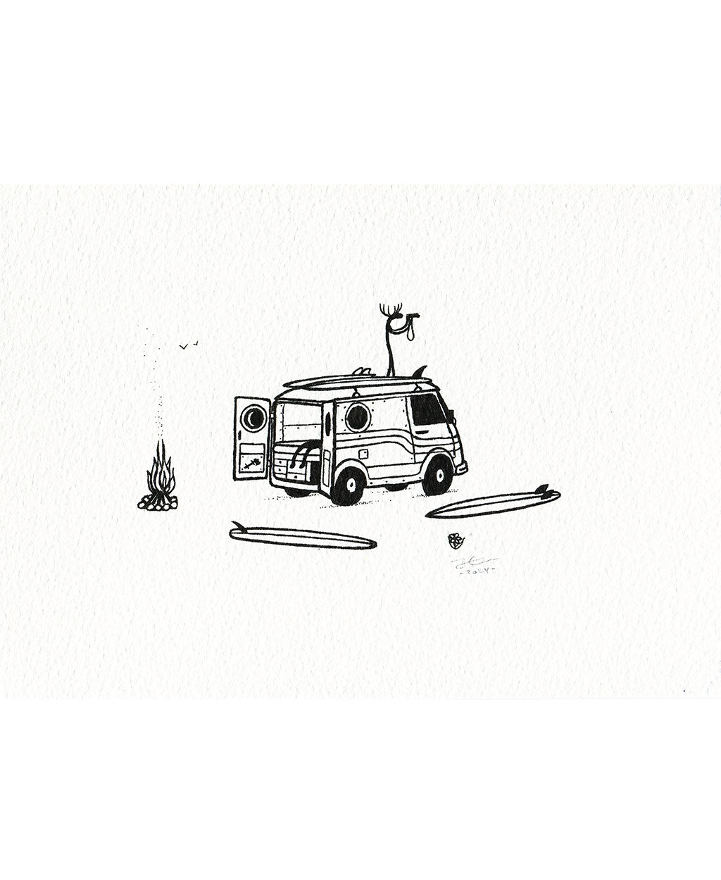 Waiting For Bear. Original illustration - SOLD OUT