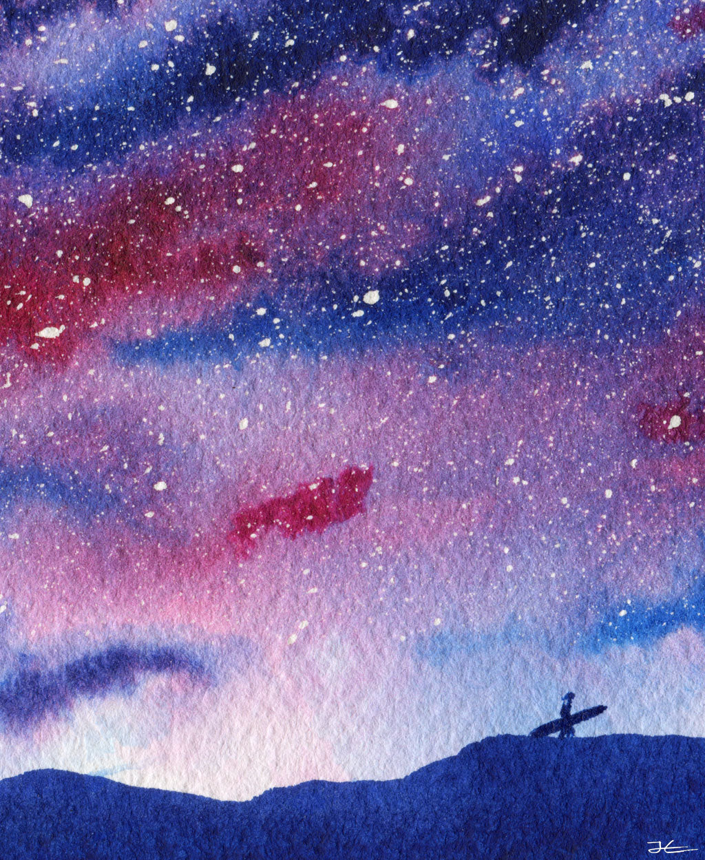 Walking Back. Original illustration