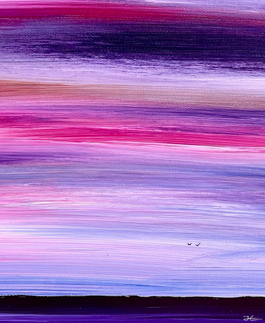 Winter Sky. Original signed Acrylic Canvas