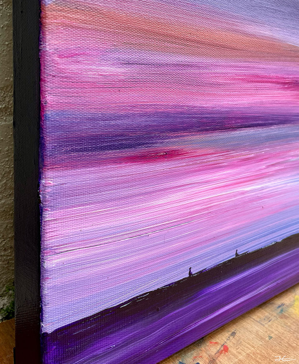 Winter Sky. Original signed Acrylic Canvas