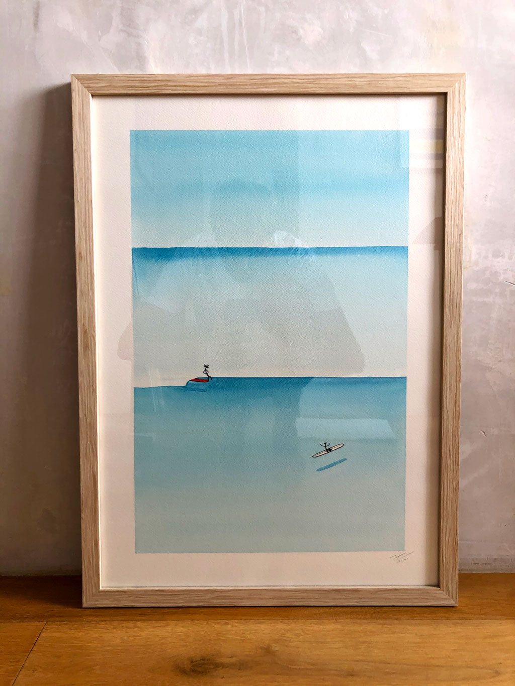 2 Friends Having Fun. Original signed & framed illustration - SOLD OUT