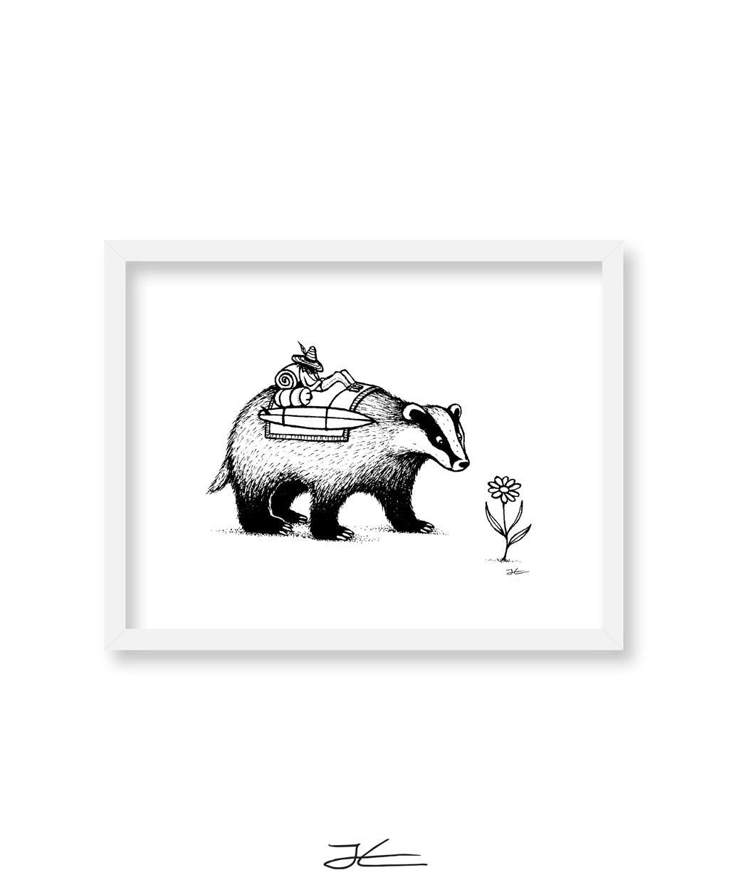 Badger Surf Trip - Print/ Framed Print