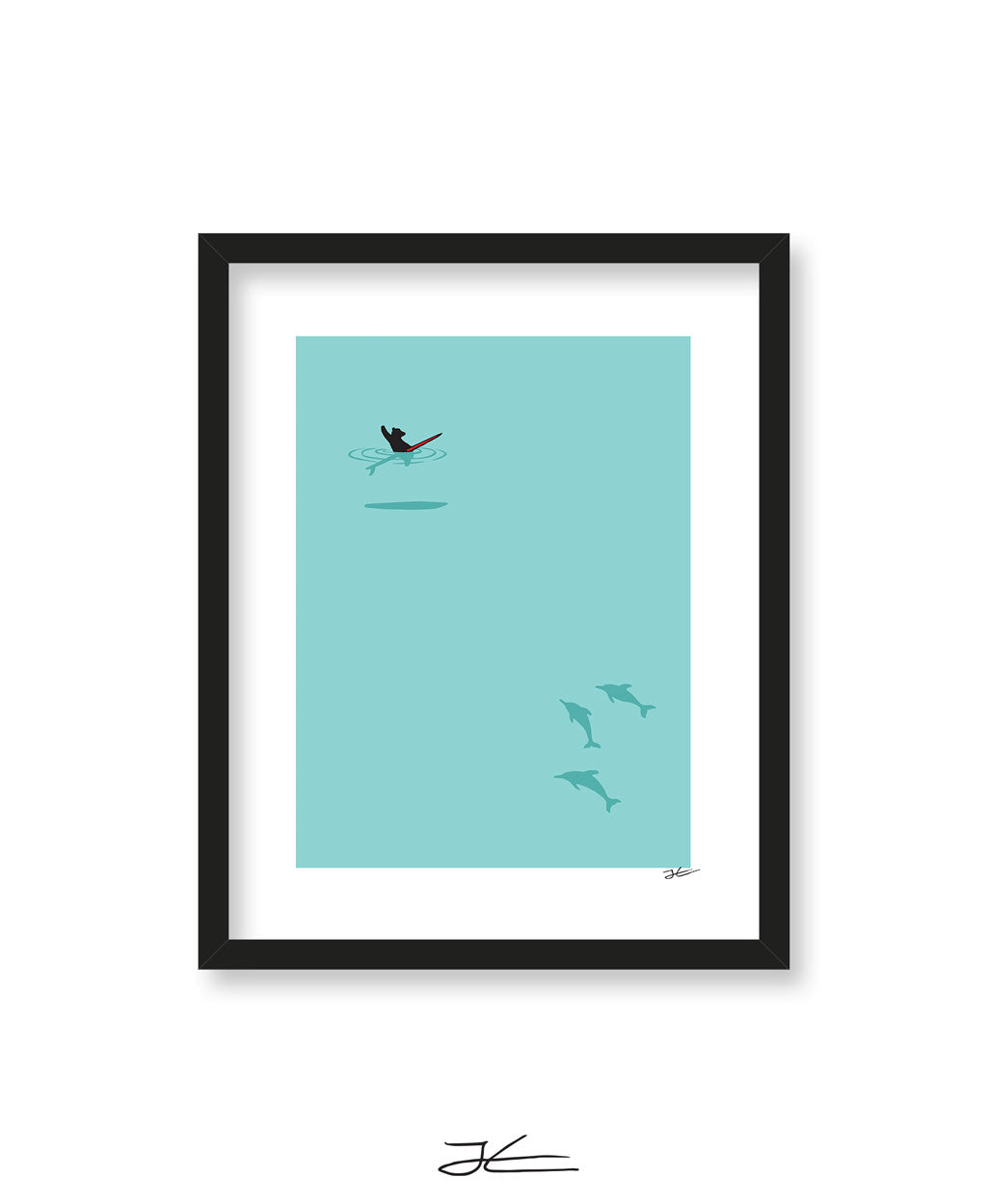 Dolphin and Bear - Print/ Framed Print