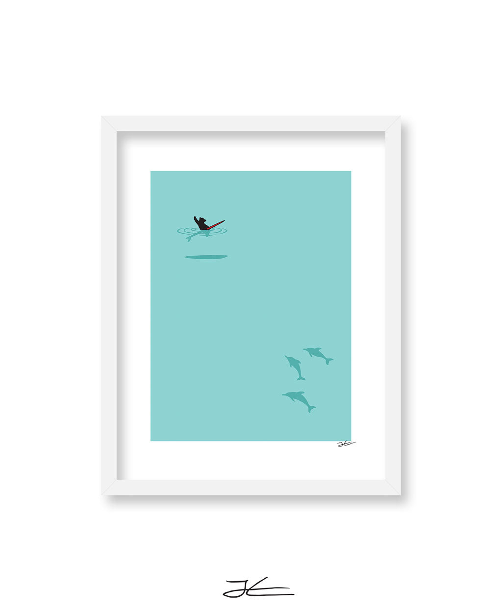 Dolphin and Bear - Print/ Framed Print