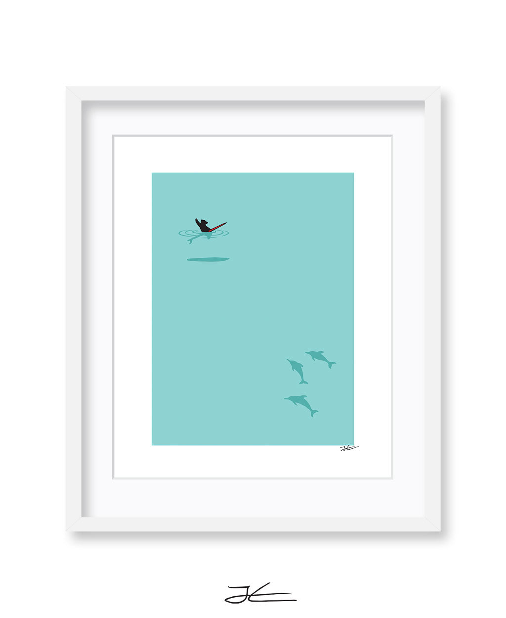 Dolphin and Bear - Print/ Framed Print