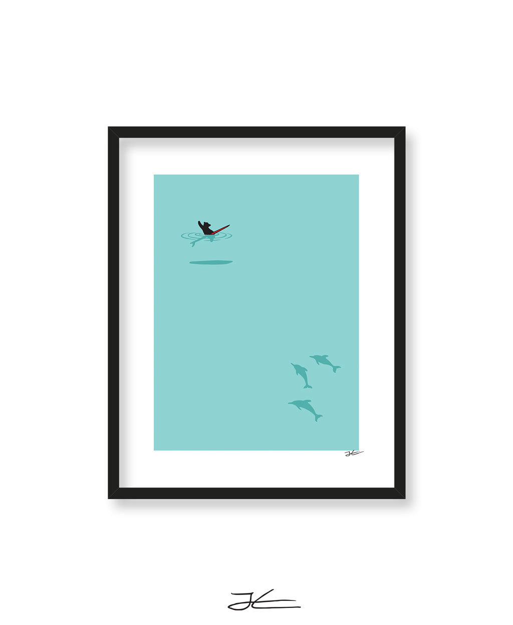 Dolphin and Bear - Print/ Framed Print