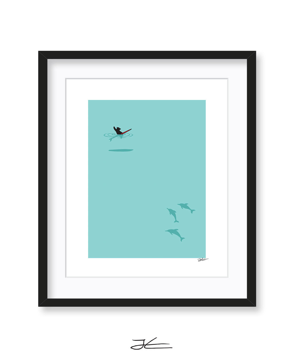 Dolphin and Bear - Print/ Framed Print