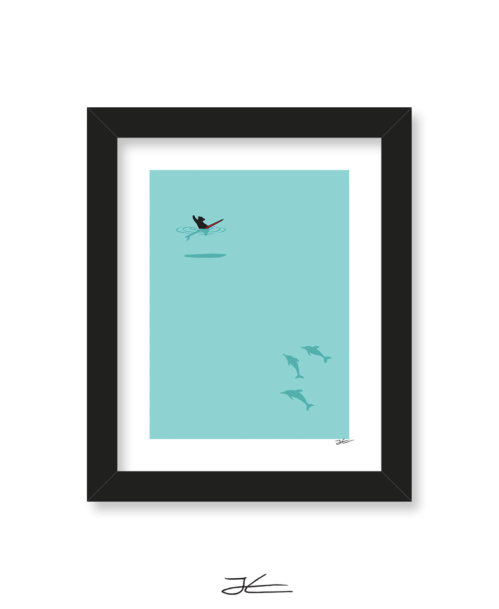 Dolphin and Bear - Print/ Framed Print