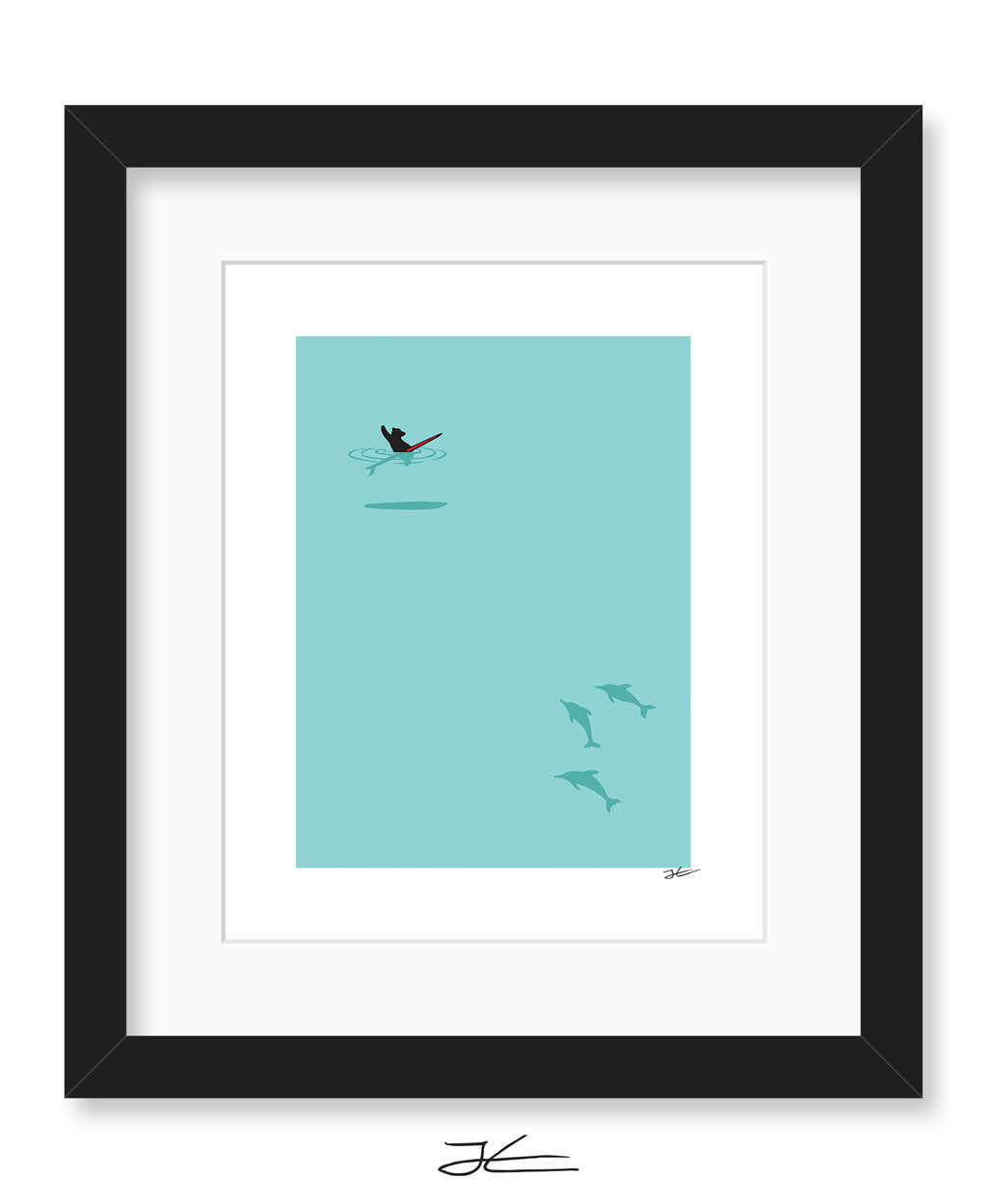 Dolphin and Bear - Print/ Framed Print