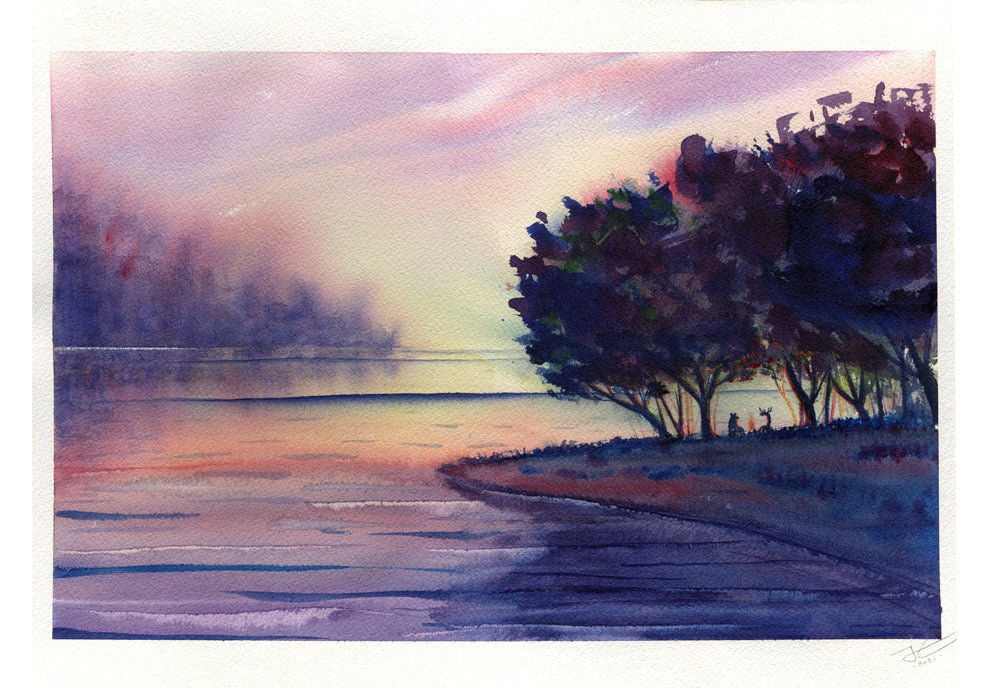 Fire Pit Session. Original signed illustration - SOLD OUT