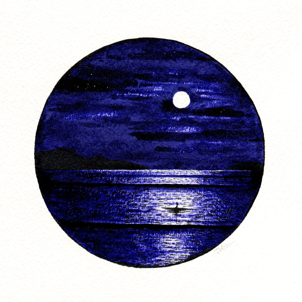 Full Moon. Original illustration