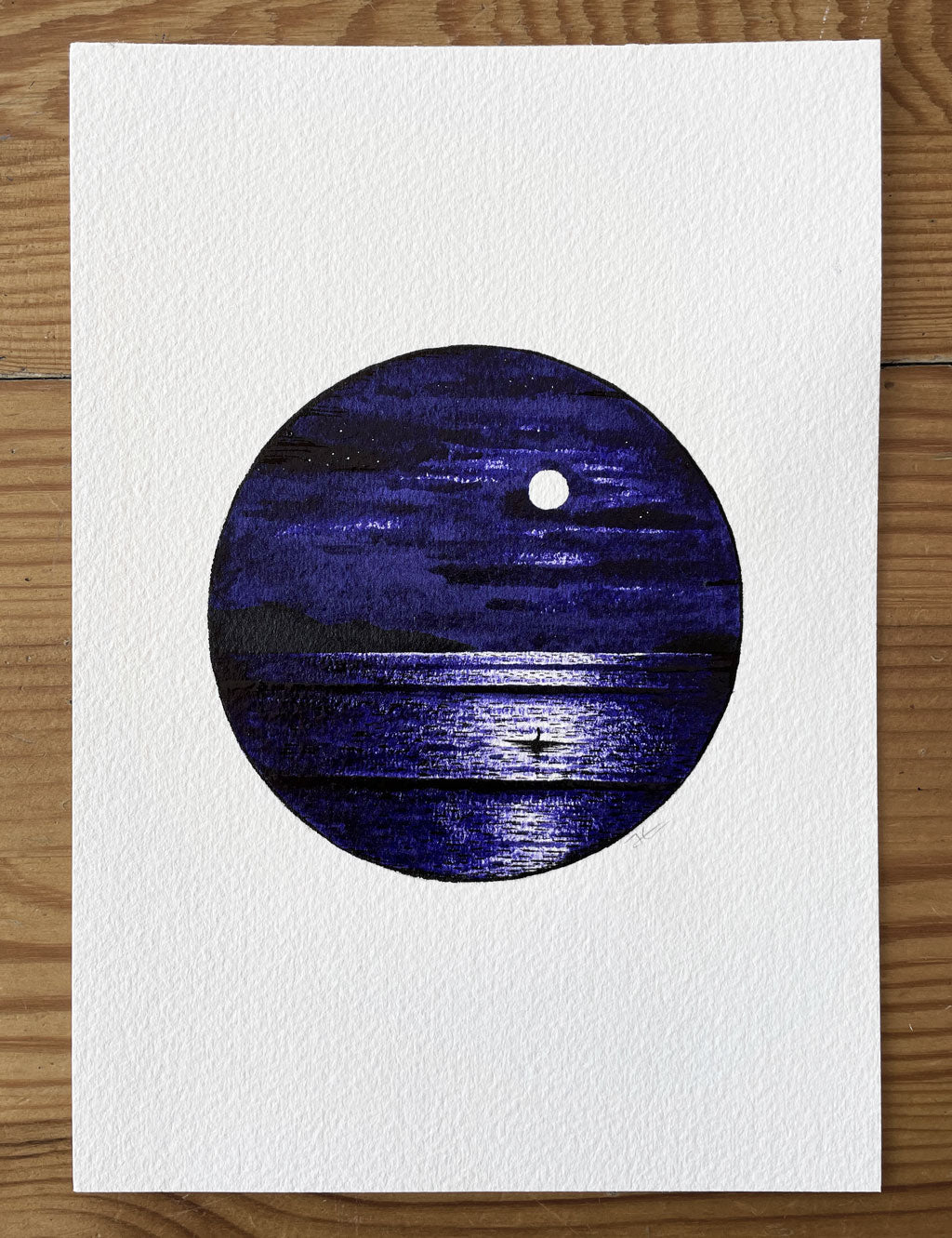 Full Moon. Original illustration