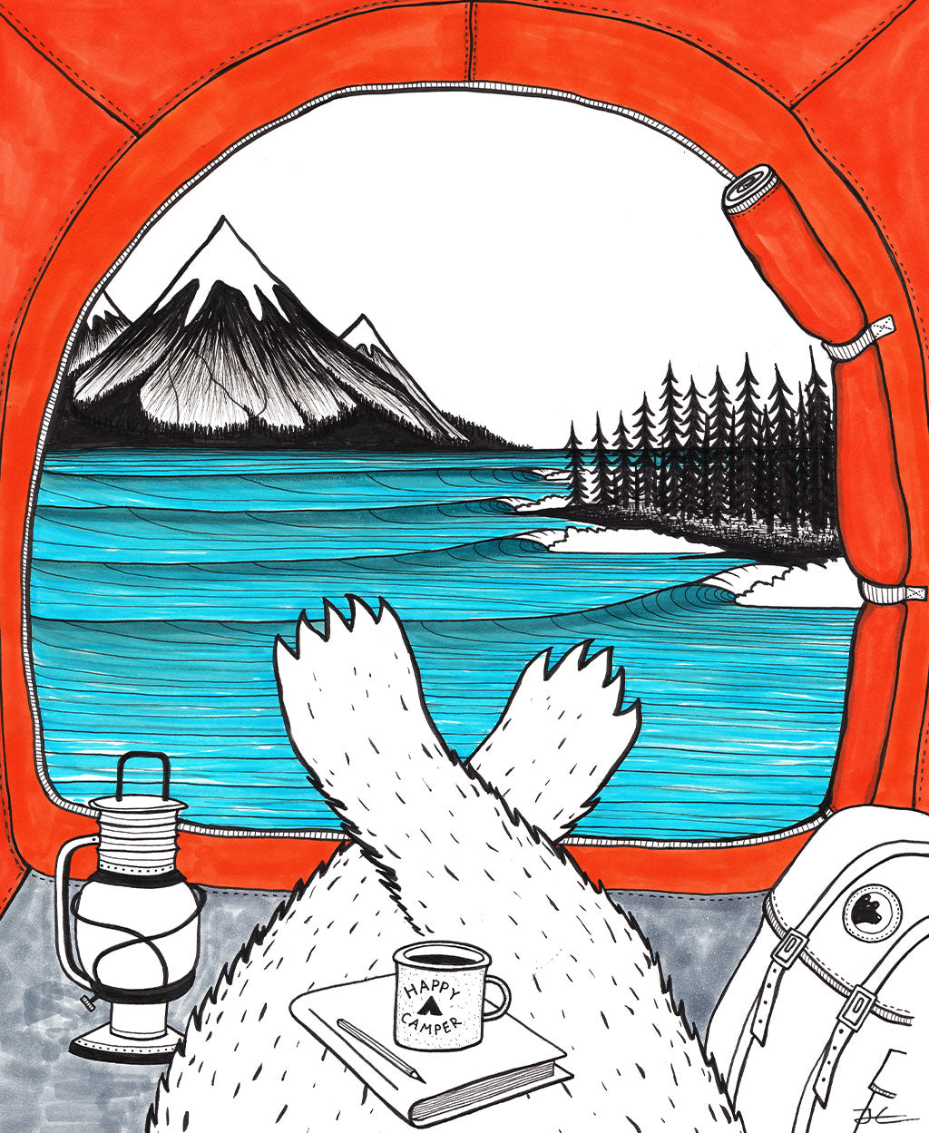 Happy Camper - Print/ Framed Print