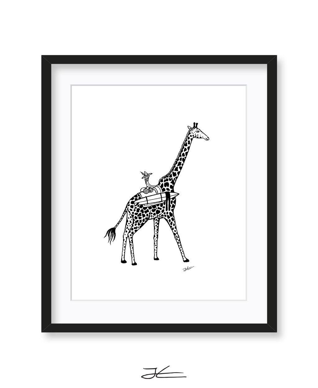 
                  
                    Giraffe Surf Trip - Print/ Framed Print
                  
                