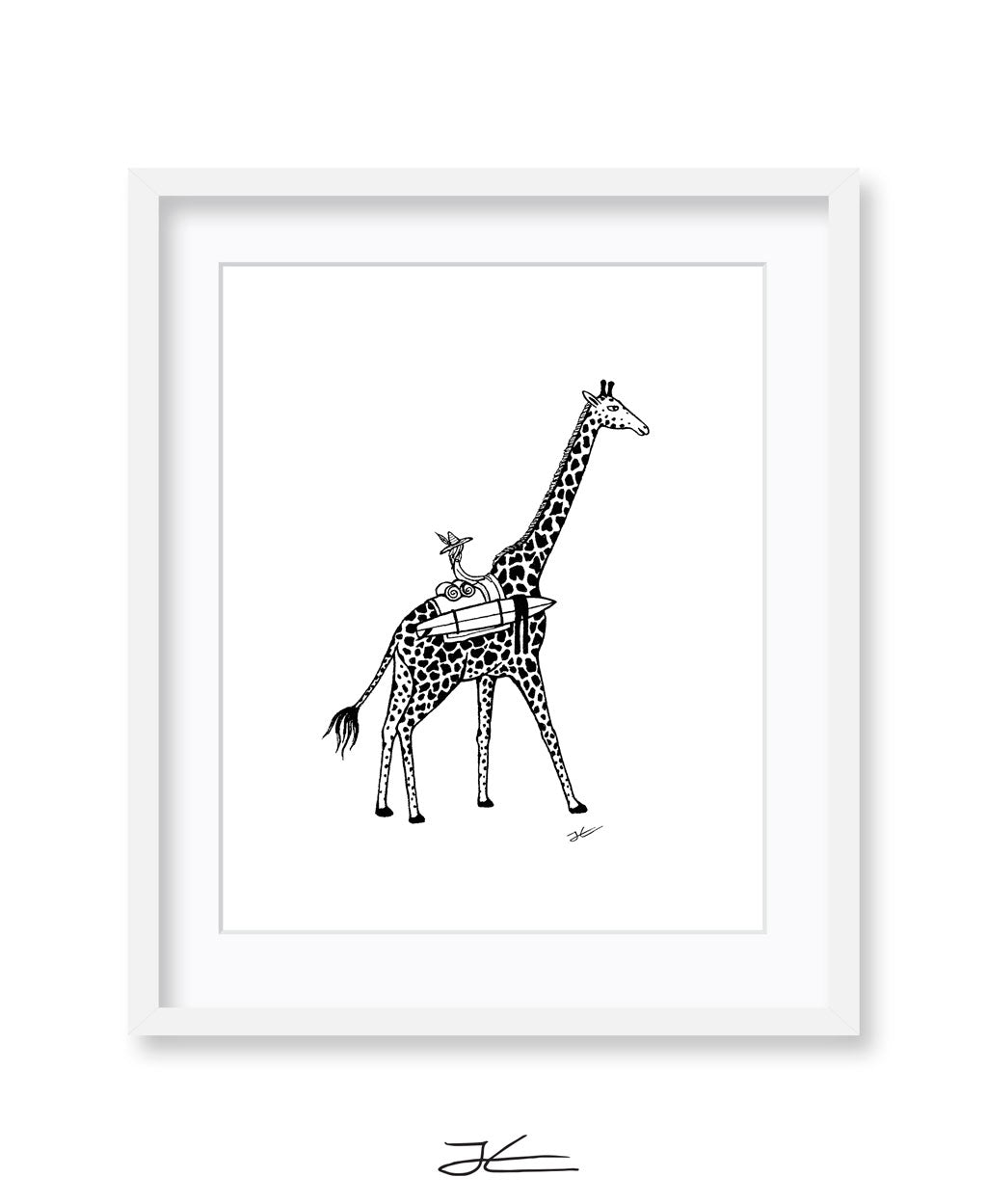 
                  
                    Giraffe Surf Trip - Print/ Framed Print
                  
                