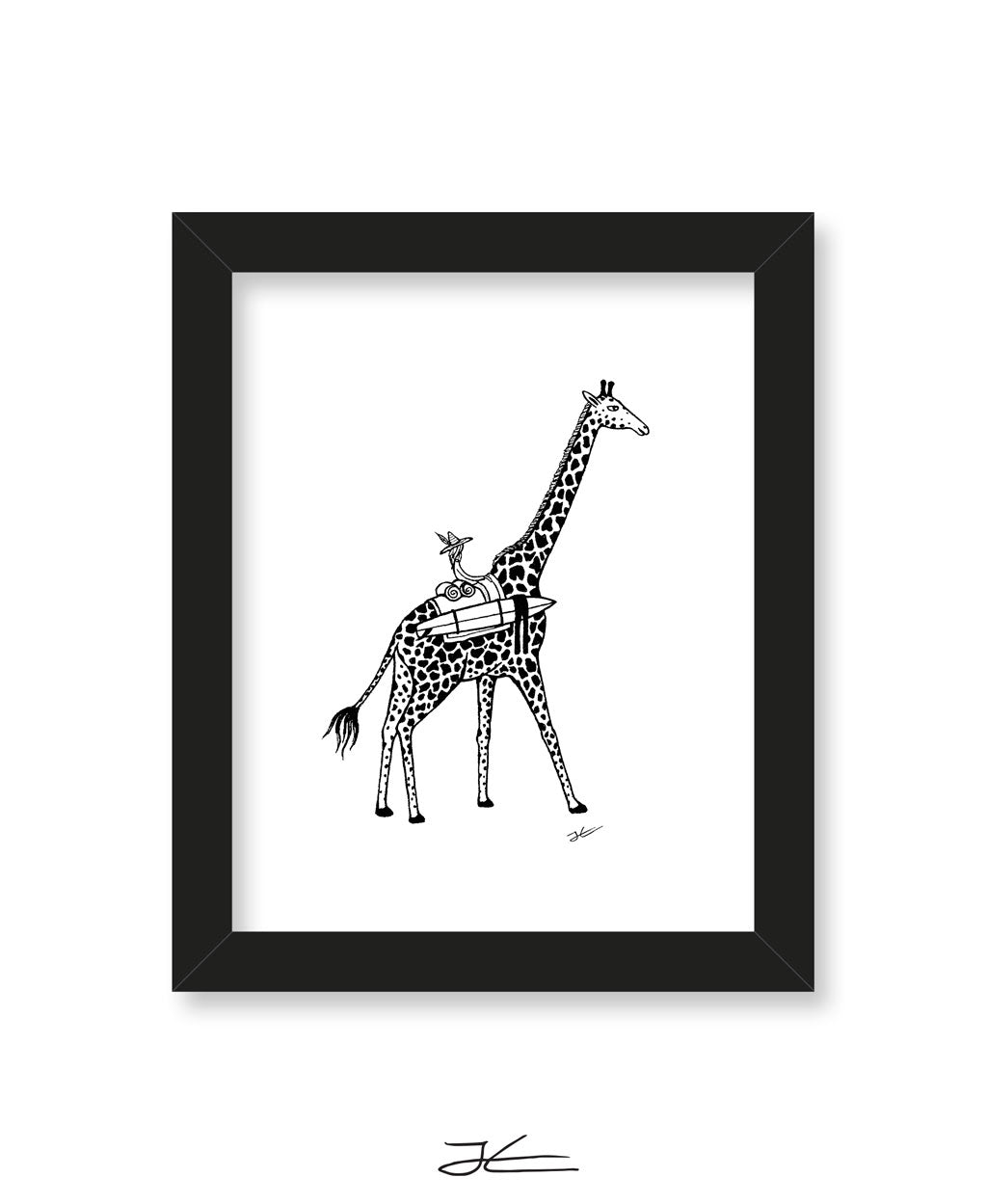 
                  
                    Giraffe Surf Trip - Print/ Framed Print
                  
                