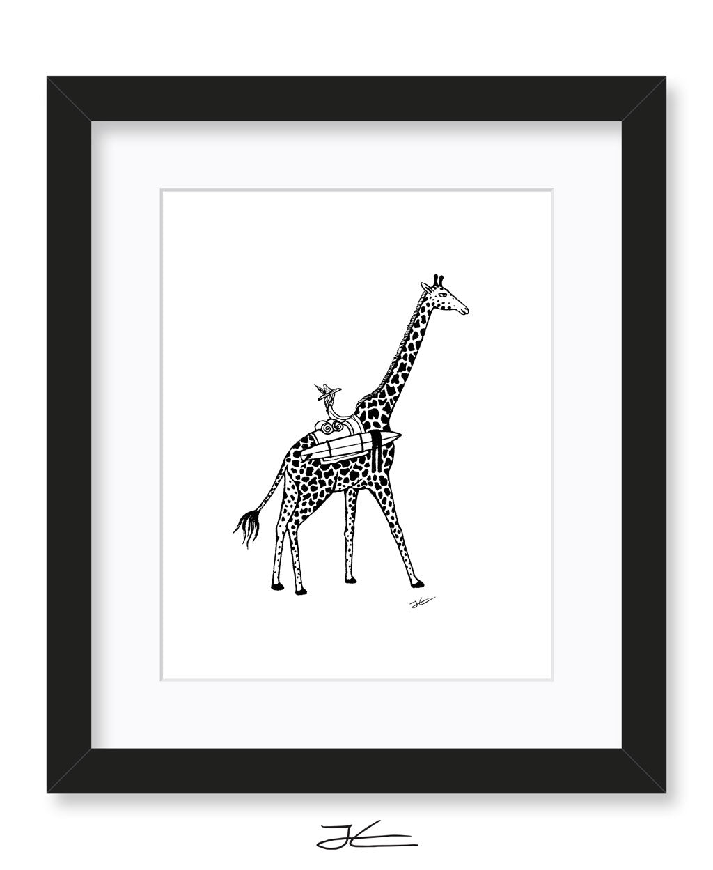 
                  
                    Giraffe Surf Trip - Print/ Framed Print
                  
                