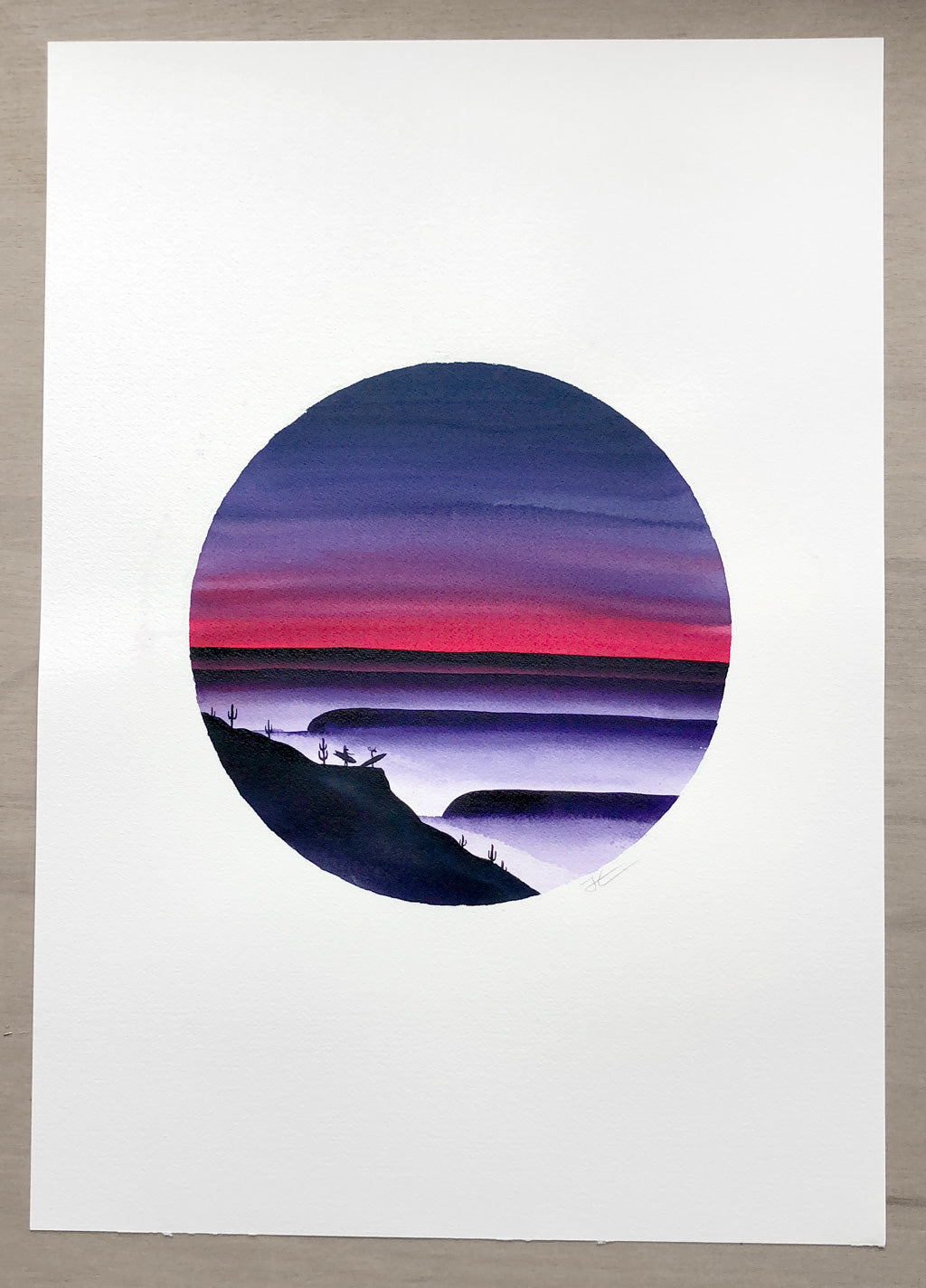 Last Set. Original signed illustration - SOLD OUT