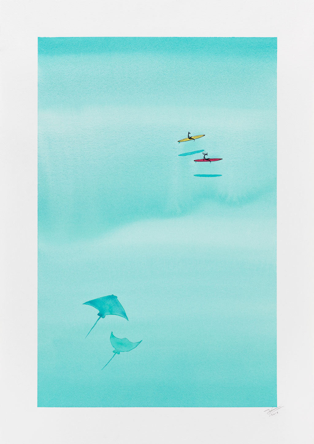 Manta Friends. Original signed illustration - SOLD OUT