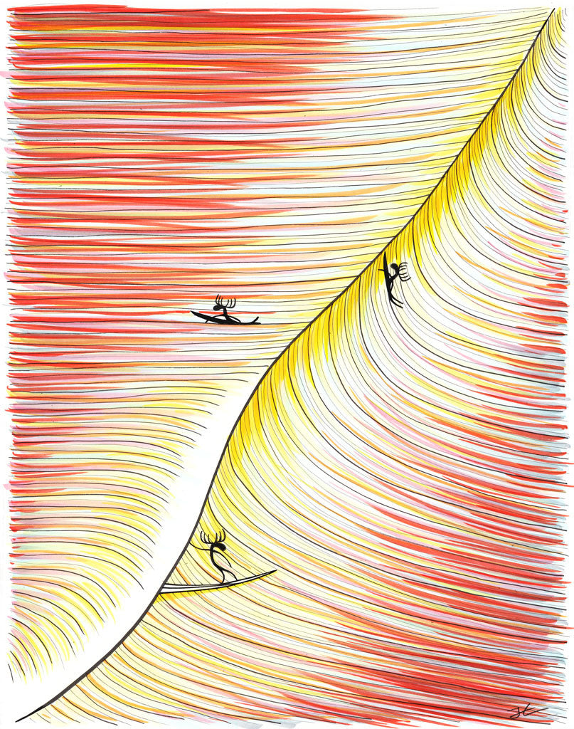 Midnight Sun Fun. Original signed ink illustration - SOLD OUT