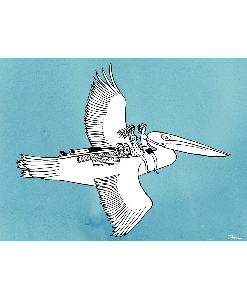 pelican-adventure-print-framed-print-jonas-claesson-shop