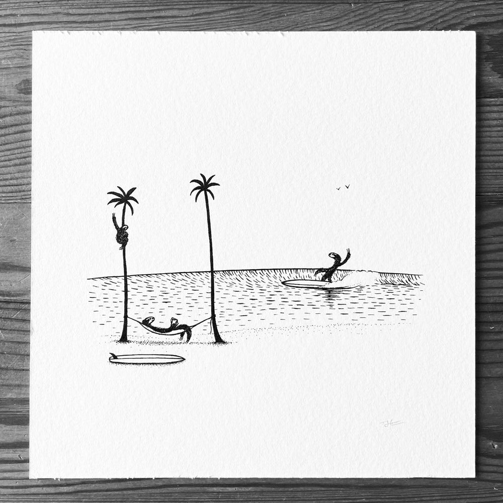 
                  
                    Sloth Tropical Fun. Original illustration - SOLD OUT
                  
                
