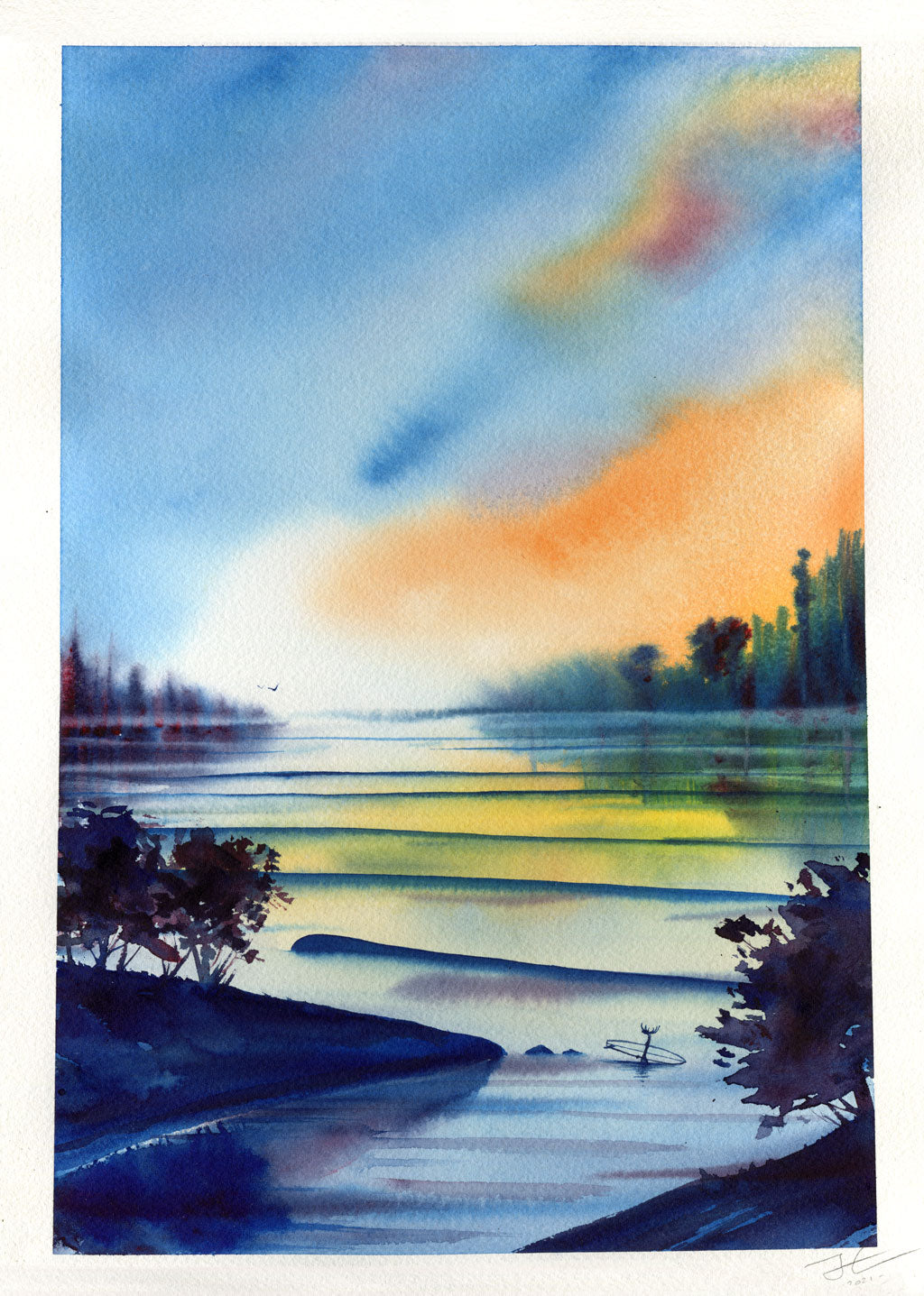 Stillness. Original signed illustration - SOLD OUT